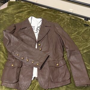 Cami Dark Brown Leather Jacket